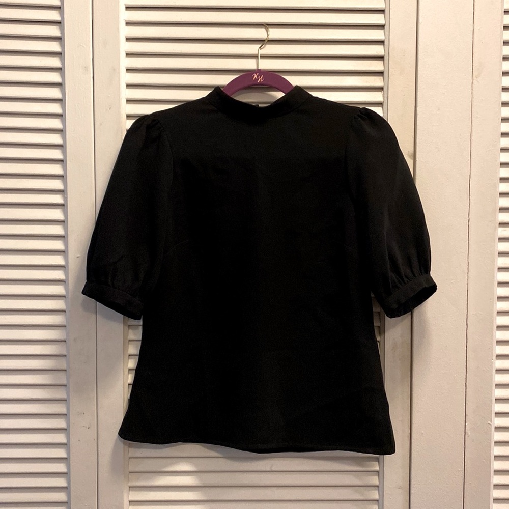 High neck collar Anthro top